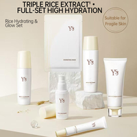 Ensemble de soins hydratants pour la peau au riz, vitamine C, acide hyaluronique, essence fermentée pour peaux sensibles