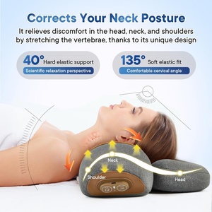 Cervical Spine Electric Massage Pillow <b>with</b> Timing <b>Control</b> <b>USB</b> Plug-in Vibration Heating & Traction for Neck & Shoulder Massager - Product Image 4