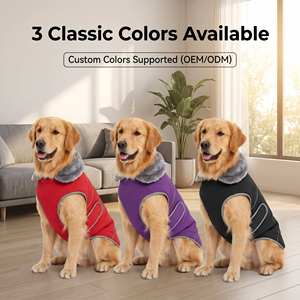 Giacca per Cani in Cotone Foderata in Pile Spesso Impermeabile, Cappotto Caldo per Animali Domestici Autunno Inverno, Vendita all'Ingrosso - Product Image 2