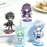 Expositor Giratorio Holográfico Personalizado de Acrílico Duradero para Figuras de Anime, Derivados de Animación DIY, Personajes de Dibujos Animados, Marca PUDE