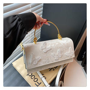 Wholesale 2025 New Style <b>Bags</b> <b>Sweet</b> Girl Fashion Lace butterfly Stylish One-shoulder Chain <b>Small</b> square <b>Bag</b> - Product Image 2