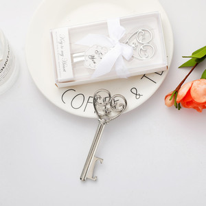 European American Creative Key Shape Bottle Opener Zinc Alloy Portable <b>Beer</b> Opener With Heart Design For Gift - Product Image 1
