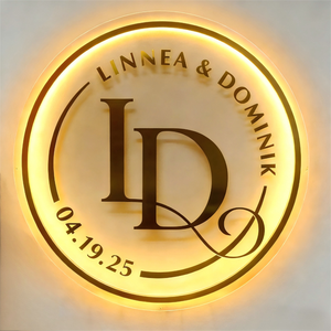 Letrero LED Personalizado Directo de Fábrica, <span class=keywords><strong>Letreros</strong></span> Electrónicos Redondos, Letrero Acrílico con Luz de Neón, Logotipo LED para Salón de Belleza, Spa, Tienda - Product Image 1