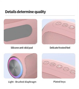 Portable 5W Mini sans fil BT haut-parleur RGB LED éclairage USB connecté Subwoofer pour la musique dynamique forte pour les fêtes à la maison en plein air TF - Product Image 4