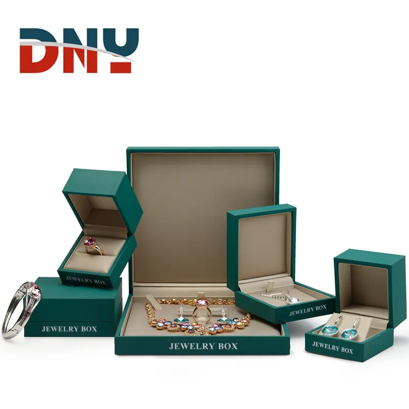 Individuelles Logo Ohrringe Organisator Hochzeit Ringe Geschenkbox Schmuckverpackungsbox für Schmuckgeschäft Ringe Behälter