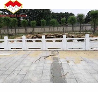 Moderne brillant Guangxi blanc marbre résistant à l'eau main courante colonne escaliers balcon décorations pour la maison à la main