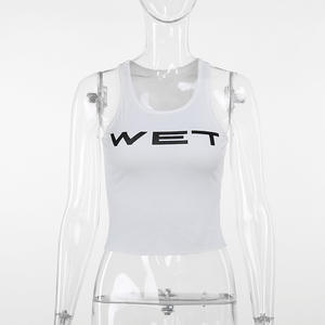 MOTE-MH198 Top sin Mangas Estilo Europeo Americano para Mujer, <span class=keywords><strong>Camisetas</strong></span> con Estampado Urbano, Chalecos Sexys de Verano para Mujer - Product Image 2