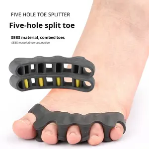Fünflochiger Zehenspreizer aus SEBS-Material für Hallux Valgus, Korrektur bei Überlappung des großen Zehens, Verstellbare Fußorthese - Product Image 1