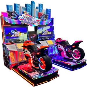 Équipement de jeu vidéo de grande envergure pour simulateur de course de moto double dynamique en ville, pour salle de jeux commerciale à monnayeur - Product Image 1
