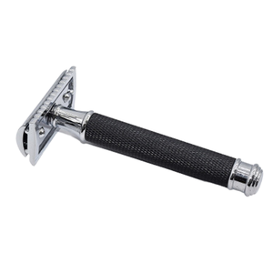 Afeitadora de seguridad de doble filo personalizable Kounain para hombre, duradera, de acero inoxidable, con doble cuchilla de plástico, para barbería, con opciones de color. - Product Image 1