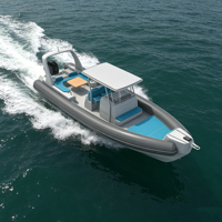 Bateau semi-rigide 28 pieds RIB860 haute performance à coque étagée, tubulure Hypalon Orca haute vitesse, pour plongée et moteur