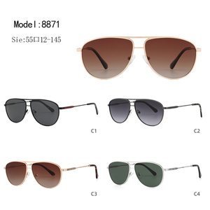 Gafas de Sol de Piloto Unisex, Montura Metálica, Lentes Degradadas Marrones, Protección UV400, para Conducir, Adultos, Hombres - Product Image 3