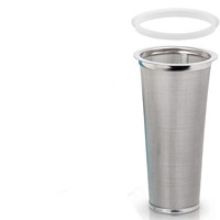 Carafe à café froid en acier inoxydable moderne de 32 oz à large ouverture, écologique, avec fonctionnalités intégrées