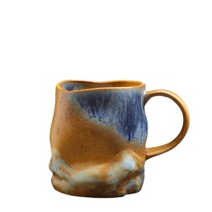 Tazza da tè in ceramica con forno creativo da 380ml ad alto valore di colore irregolare di forma irregolare ''tazza da acqua del vento silenziosa'' transfrontaliera - Product Image 5