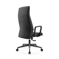 Chaises de bureau de direction en cuir noir ergonomiques modernes de haute qualité avec appui-tête