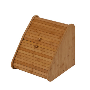 Boîte à pain triangulaire en bambou blanc 34x33,5x34 cm, rangement multi-niveaux de style japonais pour aliments, design nordique - Product Image 5