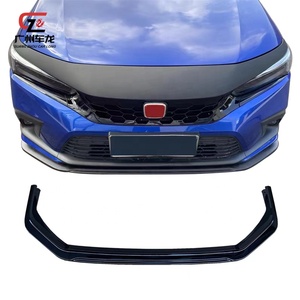 Carlong 2022-2024 pour <span class=keywords><strong>Honda</strong></span> pour <span class=keywords><strong>Civic</strong></span> PP plastique lèvre avant pare-chocs Kit haute matière corps avec crochet de remorquage <span class=keywords><strong>noir</strong></span> état neuf - Product Image 1