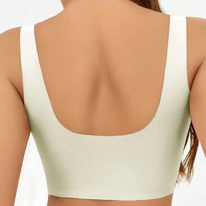 Soutien-gorge <span class=keywords><strong>de</strong></span> <span class=keywords><strong>sport</strong></span> sans armatures, entièrement rembourré, sans couture, pour femmes, à porter au quotidien, respirant, doux pour la peau, léger, effet <span class=keywords><strong>push</strong></span>-<span class=keywords><strong>up</strong></span> - Product Image 4