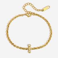 Bracelet de luxe en acier inoxydable plaqué or 18 carats PVD, inaltérable, poli miroir, style occidental, avec chaîne à maillons en zircon