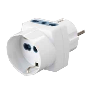 Adattatore Presa Tripla Schuko IDEAL STAR Dual-Value con 1 Presa Schuko + 2 Presa da 10/16A in Materiale ABS Presa di Corrente Nominale 13/16A - Product Image 1