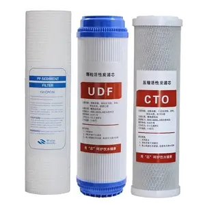 Moq lọc nước Cartridge các nhà sản xuất 10 inch Lọc Cartridge 3 giai đoạn PP UDF CTO lọc nước Cartridge Đối với trang chủ sử dụng