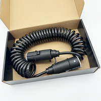 Conector de Enchufe para Remolque LEVI AB-51 al por Mayor, Conector de 7 Pines, Cable de Remolque de 7 Pines, 12V, ABS, Cobre, Alimentación, Cable en Espiral