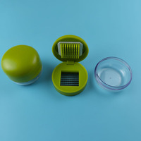 Handmatige knoflookpers met opvangbak, roestvrijstalen knoflooksnijder, handmatige gemberstamper, duurzaam fruit- en groentegereedschap