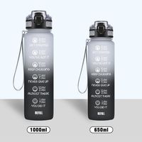 Bouteille d'eau potable en plastique de sport portable 1litre bouteille d'eau de sport en plastique haute capacité