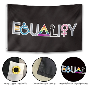 Bandera del Orgullo de la Igualdad, Bandera Inclusiva LGBTQ+ para Discapacitados y Derechos de Género, para Activismo de Justicia Social - Product Image 3