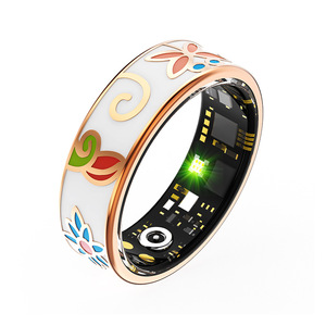 Nouvelle bague connectée intelligente en émail coloré pour femmes, avec suivi de la fréquence cardiaque, de l'oxygène sanguin, du sommeil et des pas, Bluetooth, étanche, pour la santé. - Product Image 1