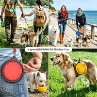 Bol pliable pour animaux de compagnie, 350 ml, en TPE, avec logo personnalisé, pour la marche, les voyages et la randonnée