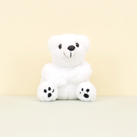 Vente en gros de jouets en peluche ours polaire mignons, pendentif, jouets en peluche personnalisés, maille pour cadeau de zoo, peluches, porte-clés, promotion
