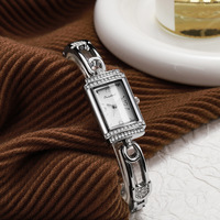 Montre-bracelet élégante pour femme, style français, à quartz Chenlong, cadran rectangulaire, bracelet en alliage, fermoir bijou, affichage à aiguilles, 10m