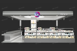 BKC030 Diseño Interior de Tienda de Belleza de Lujo, Exhibición de Quiosco para Productos de Cuidado de la Piel, Diseño de Stand Personalizado - Product Image 6