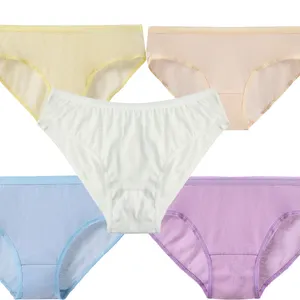 Factory custom cotton breathable under wear plus size panties disposable underwear for women