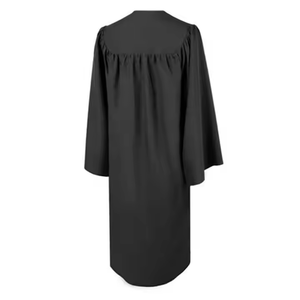 Toge de Cérémonie de Remise de Diplôme Universitaire Noire Mate Adulte d'Usine avec Toque et Pompon pour Étudiants Diplômés - Product Image 4