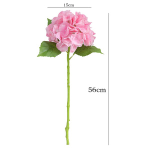 Flor Artificial de Hortensia Mu Cheng, Tallo Único Grande, Plástico Suave, Alta Simulación, Decoración para Bodas y Hogar - Product Image 5