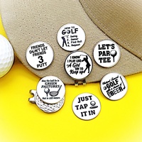 Marcador de Pelota de Golf con Clip para Gorra, Diseño Antiguo Personalizable, Esmalte, Protección RFID, Accesorios de Golf