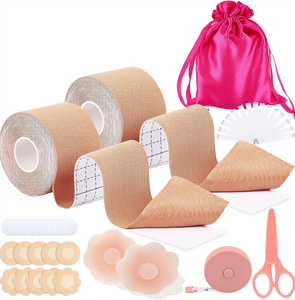 Kit de bandes adhésives pour poitrine - Bandes adhésives respirantes en Spandex/Coton pour le lifting des seins et le remodelage corporel, soutien des zones A-G - Product Image 1