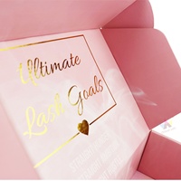 Boîtes d'expédition en carton ondulé rose personnalisées pour vêtements avec logo en feuille d'or et carton d'expédition en gros OEM