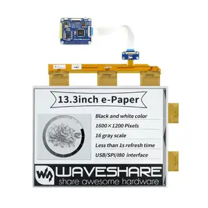 Waveshare 13.3Inch E-Paper E-Ink Display Hoed Voor Raspberry Pi, 1600*1200, Zwart/Wit, 16 Grijze Weegschalen, Usb/Spi/I80