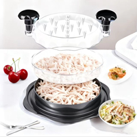 Accessoires pour barbecue, déchiqueteur de viande, grand modèle de 10,8 pouces, manuel, visible, antidérapant, hachoir à viande pour tacos, salade de poulet