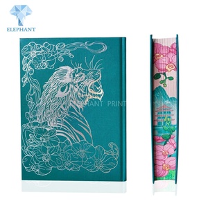 Custom <b>Fabric</b> Cloth Leather Book Printing Service Full Colour Hardcover Gilded Silver Comic Book Printing <b>Sprayed</b> Edge - Product Image 4