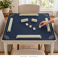 Tapis de Mahjong Yugaland en caoutchouc toutes tailles, imperméable, insonorisant, antidérapant, inodore, 800*800mm, 3mm, pour salle de jeu