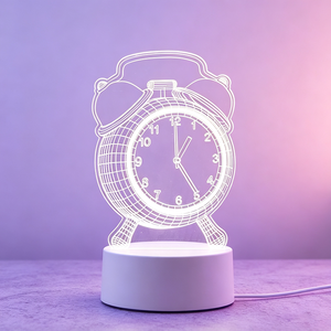 Lampada <span class=keywords><strong>da</strong></span> Tavolo LED Wireless, Luci Divertenti Personalizzate, Luce Notturna LED in Acrilico con Incisione <span class=keywords><strong>e</strong></span> Stampa UV, Cambio Colore, Alto CRI 90, per Camera <span class=keywords><strong>da</strong></span> Letto - Product Image 2