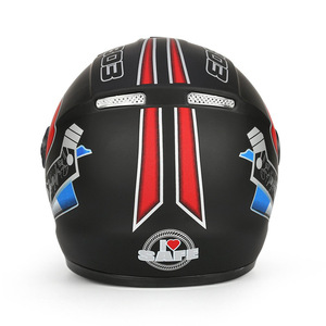 Casco de Motocicleta Integral con Visera Transparente, Casco de Carreras Ventilado con Múltiples Diseños Gráficos - Product Image 4