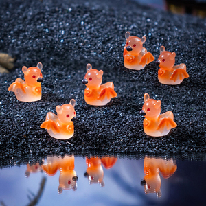 Miniatures de paysage, figurines de chauves-souris en résine, mignonnes, phosphorescentes pour Halloween, petites perles, décorations DIY, breloques à suspendre, petites - Product Image 1
