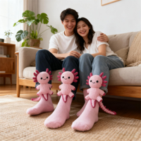 Nouvelles chaussettes en peluche 3D pour adultes, motif animal, chaussettes tricotées confortables, nouveauté, chaussettes pour la maison, usage quotidien, tailles 36-40