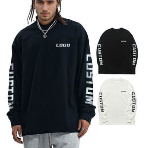 Felpa di Lusso Personalizzata in 100% Cotone Pesante Senza Stampa per Stampa DTG, Modello Oversize Streetwear da <span class=keywords><strong>Uomo</strong></span> con Logo Personalizzato, Maglia a Maniche Lunghe da <span class=keywords><strong>Uomo</strong></span> - Product Image 1