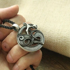 Collier pendentif loup Fenrir rétro Viking, mythologie nordique Odin et <span class=keywords><strong>Fenris</strong></span>, amulette serpent, bijoux faits à la main - Product Image 5